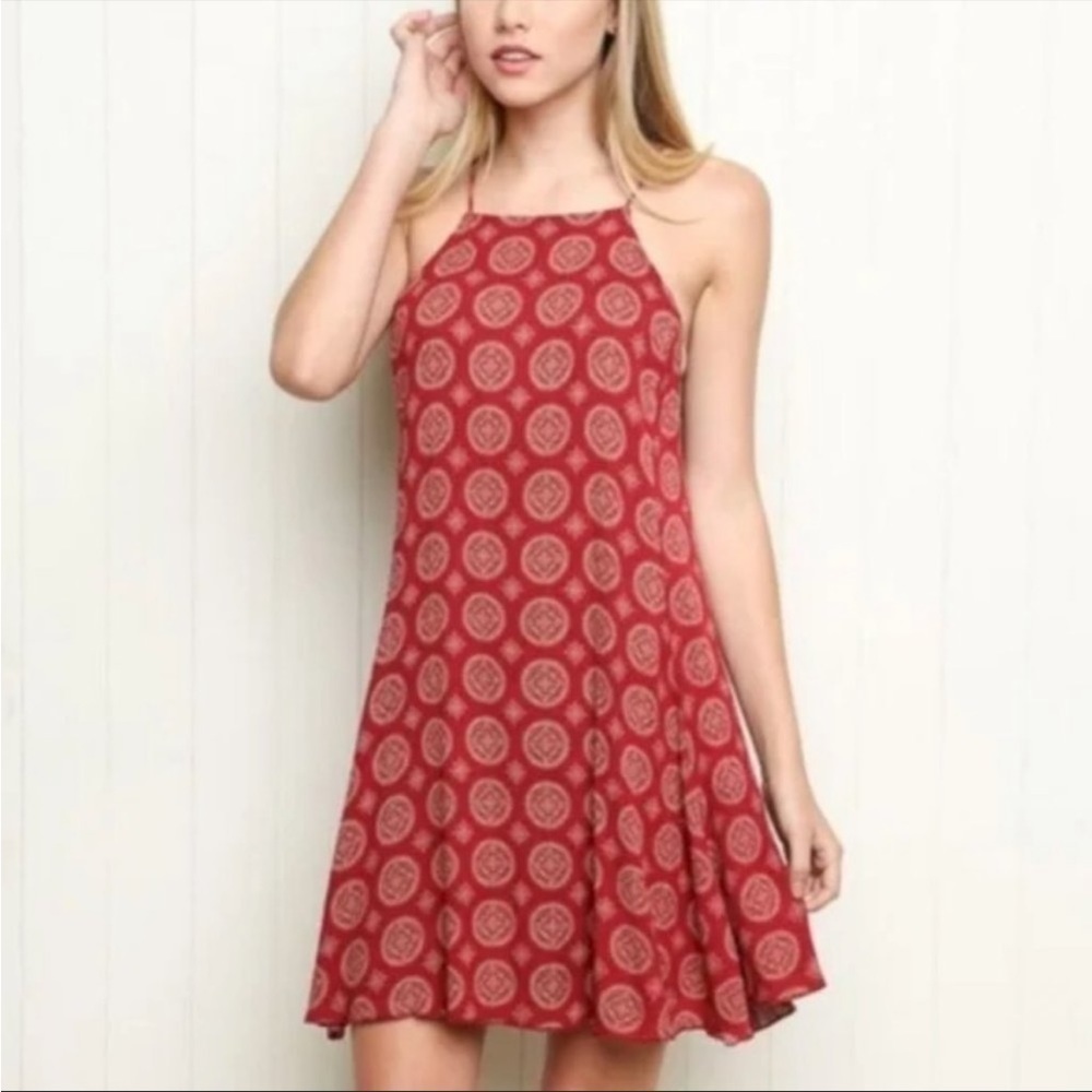 Brandy Melville Abagail Red Medallion Dress
